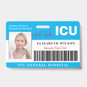 ICU Intensive Care Unit Employee Foto ID Ausweis
