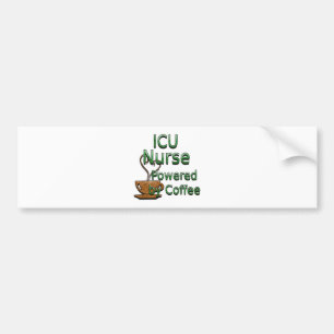 ICU Krankenschwester angetrieben durch Kaffee Autoaufkleber