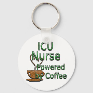 ICU Krankenschwester angetrieben durch Kaffee Schlüsselanhänger