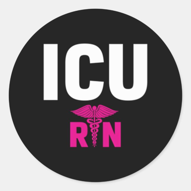 ICU-Mitarbeiter der Intensivstation für Krankenpfl Runder Aufkleber (Vorderseite)