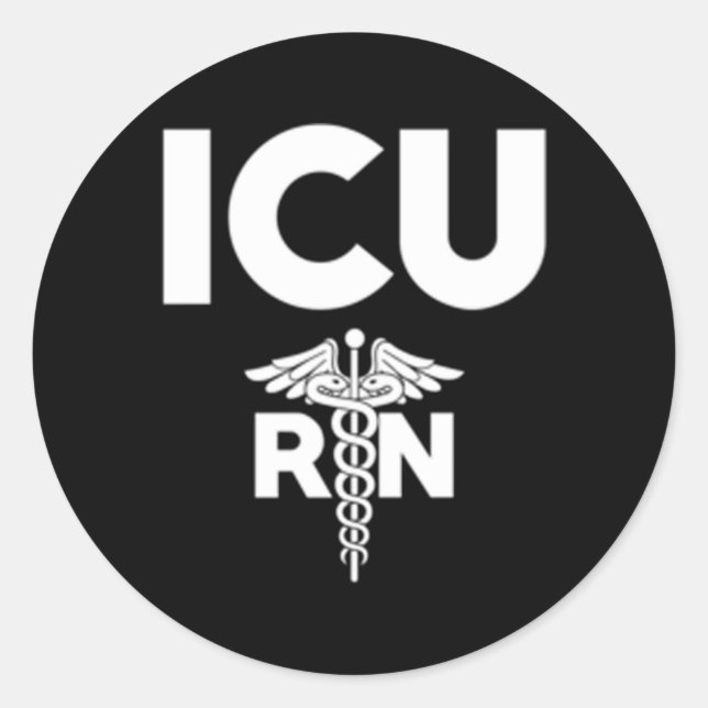 ICU-Mitarbeiter der Intensivstation für Krankenpfl Runder Aufkleber (Vorderseite)