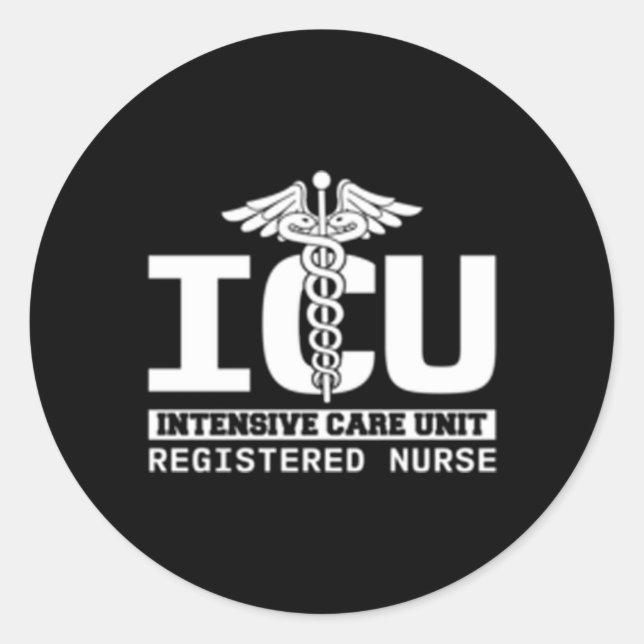 ICU-Mitarbeiter der Intensivstation für Krankenpfl Runder Aufkleber (Vorderseite)