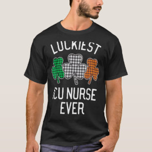 Icu Nurse Ever St Patrick S Day Irish Pl T-Shirt