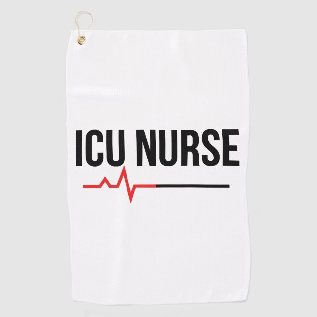 ICU Nurse Golfhandtuch (Vorderseite)