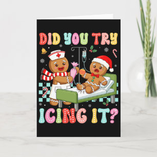 Icu Nurse haben Sie versucht, es Weihnachten Retro Karte