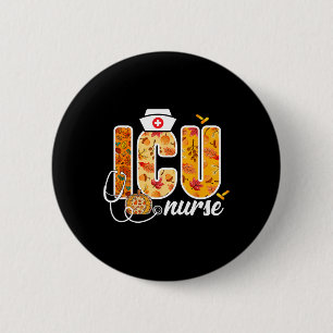 Icu Nurse Herbst Herbst Verliert Erntedank gesund Button