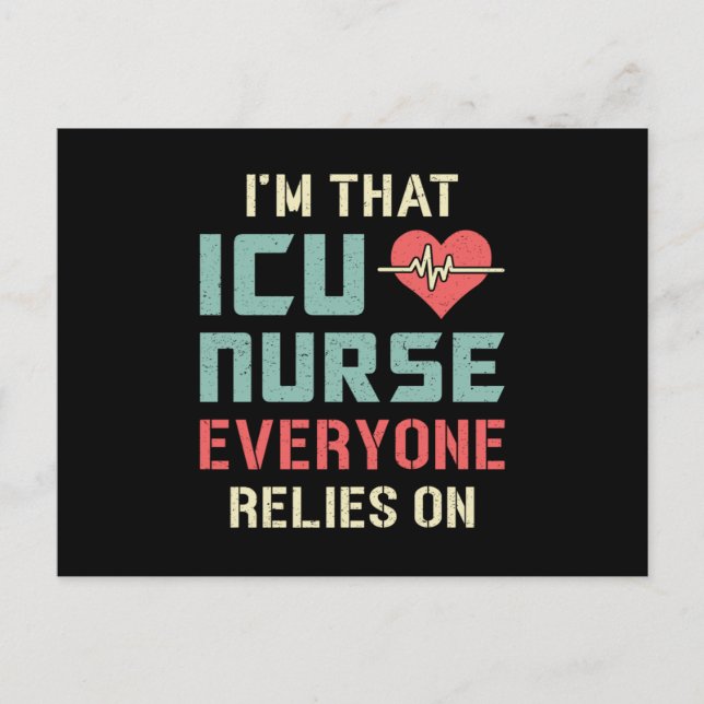 ICU Nurse Kinderzimmer Emergency Ambulance Liebe F Postkarte (Vorderseite)