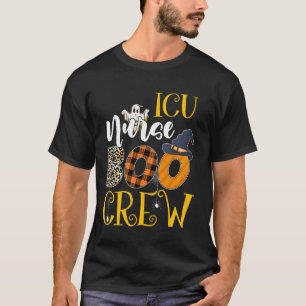 ICU Nurse Leopard Intensivstation Halloween Bo T-Shirt