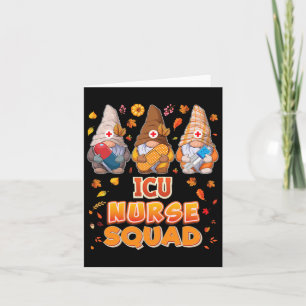 Icu Nurse Squad Gnomes Erntedank Dankbarer Fall Karte