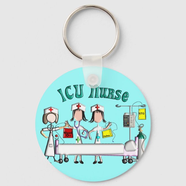 ICU Nurse verleiht einzigartigen 3D-Künstlergrafik Schlüsselanhänger (Vorderseite)