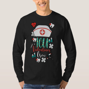 Icu Valentines Nurse Crew Family Group Pflege T-Shirt