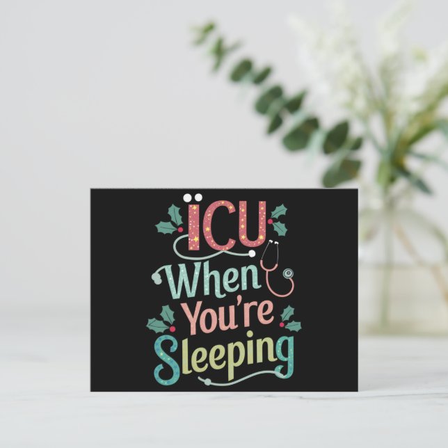 ICU, wenn Sie schlafen ICU Nurse Weihnachten (Stehend Vorderseite)
