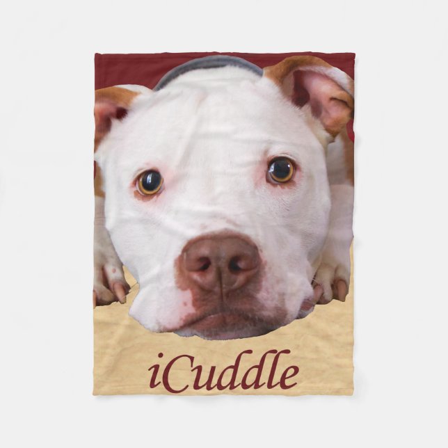 iCuddle Pitbull Fleecedecke (Vorderseite)