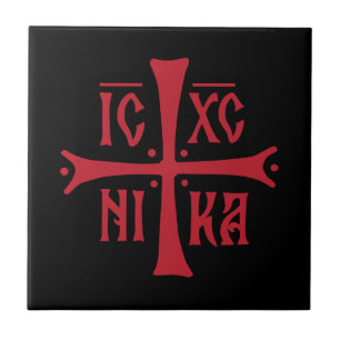 ICXCNIKA Kreuz orthodoxe Religion Christentum Symb Fliese