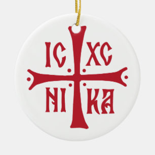 ICXCNIKA Kreuz orthodoxe Religion Christentum Symb Keramik Ornament