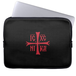 ICXCNIKA Kreuz orthodoxe Religion Christentum Symb Laptopschutzhülle