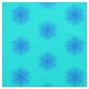 Icy Aqua und Blaues Schneeflockenmuster Stoff