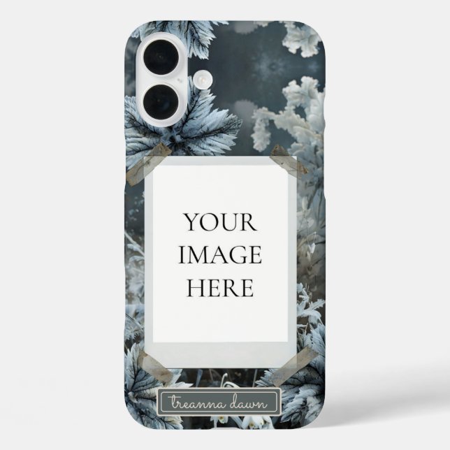 Icy Blossom iPhone 16 Plus Hülle (Rückseite)