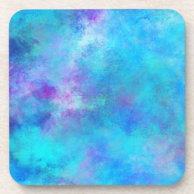 Icy Blue Abstract Design Getränkeuntersetzer (Vorderseite)