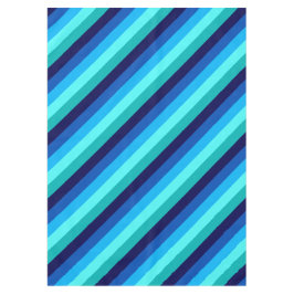 Icy Blue Aquamarin Stripes Medium Tableclout Tischdecke