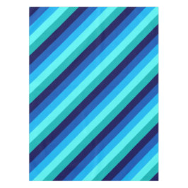Icy Blue Aquamarin Stripes Small Tableclout Tischdecke