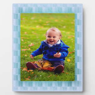 Icy Blue Frame Plaque Fotoplatte
