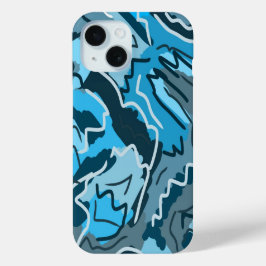 Icy Blue Marbled Abstrakt Case-Mate iPhone Hülle