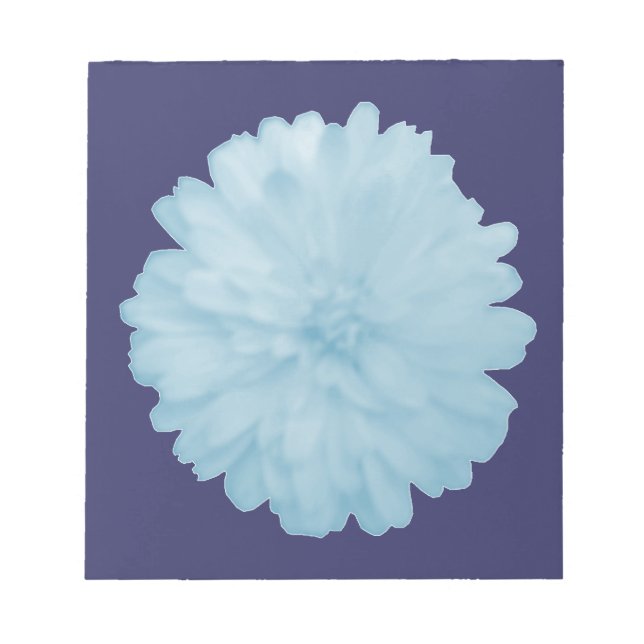 Icy Blue Marigold Notepad Notizblock (Vorderseite)