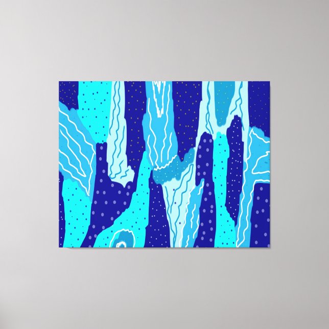 Icy Blue Ocean Leinwanddruck (Vorderseite)