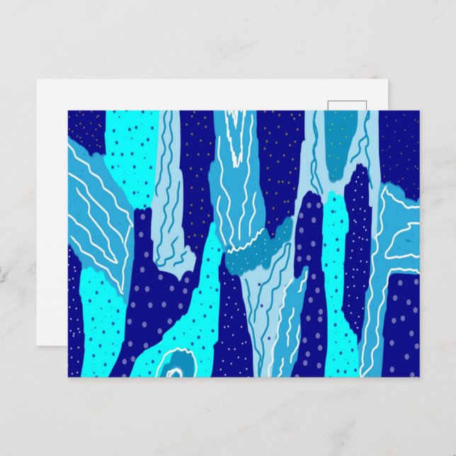 Icy Blue Ocean Postkarte (Vorne/Hinten)