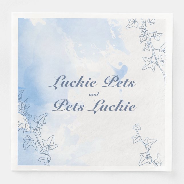 Icy Blue Schneeflocke Hochzeit Serviette (Vorderseite)