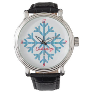 Icy Blue Snowflake Thunder_Cove Armbanduhr
