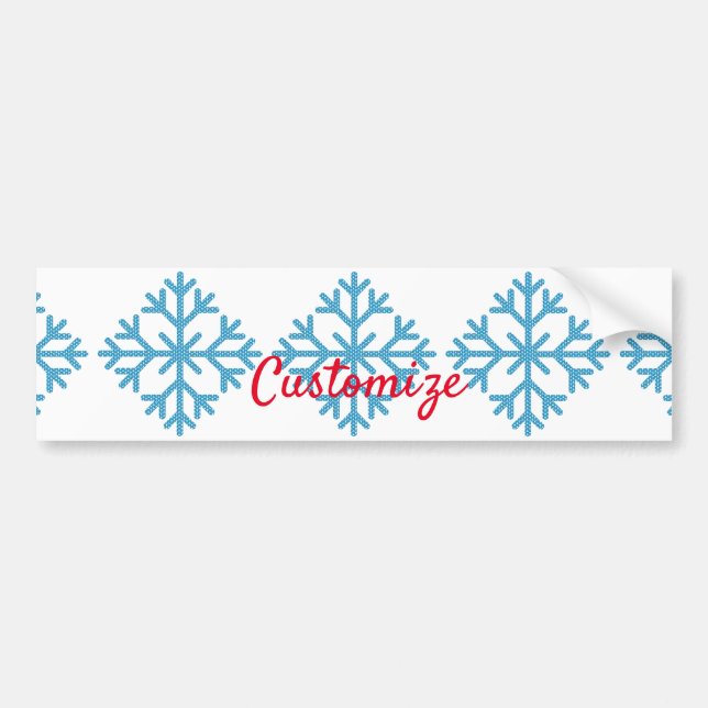 Icy Blue Snowflake Thunder_Cove Autoaufkleber (Vorne)