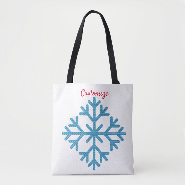 Icy Blue Snowflake Thunder_Cove Tasche (Vorderseite)