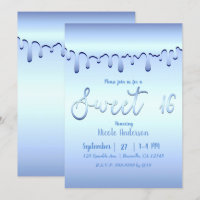 Icy Blue Tropfen Winter Wonderland Sweet 16 Sechze