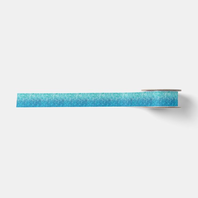 Icy Blue und Aquamarin Satin Ribbon Satinband (Vorderseite)