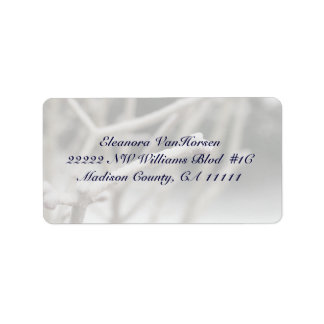 Icy Branch im Winter - individualisierbares Adress Adressaufkleber