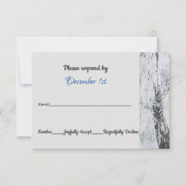Icy Branches Winter Wonderland Wedding RSVP Einladung