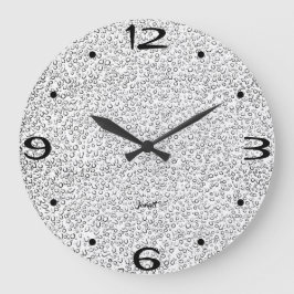 Icy Fog Gray Dapple Modern Bathroom Wall Timepiece Große Wanduhr