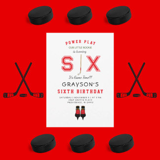 Icy Hockey 6. Geburtstag Einladung