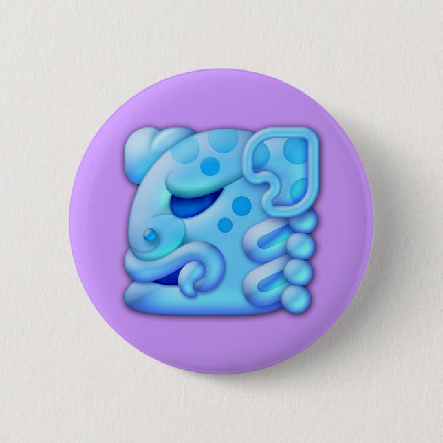 Icy Maya Animal Head Button (Vorderseite)
