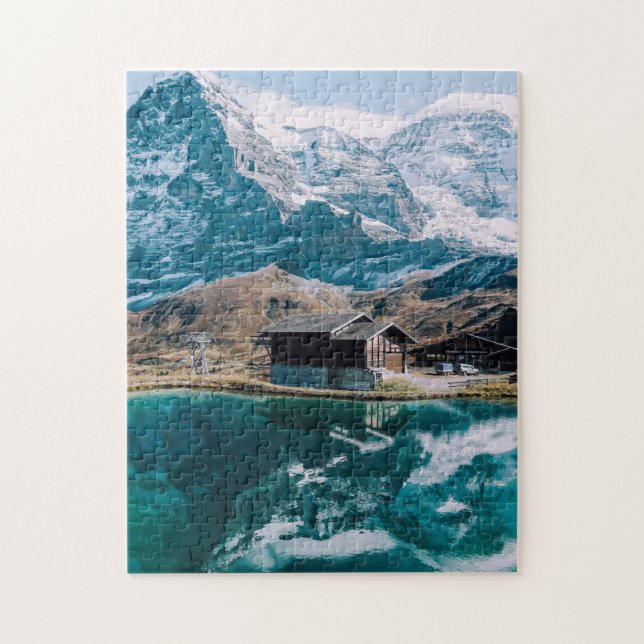 Icy Mountain Art Landschaftlich Puzzles Komplex Ji (Vertikal)