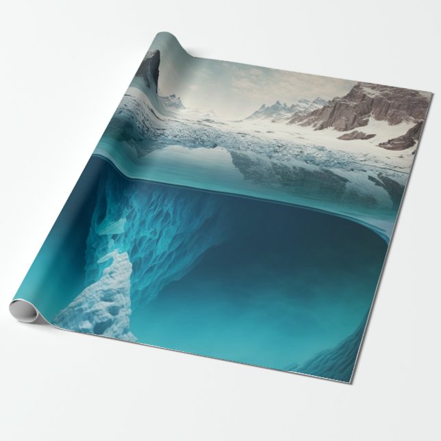 Icy Mountain View Geschenkpapier (Ungerollt)