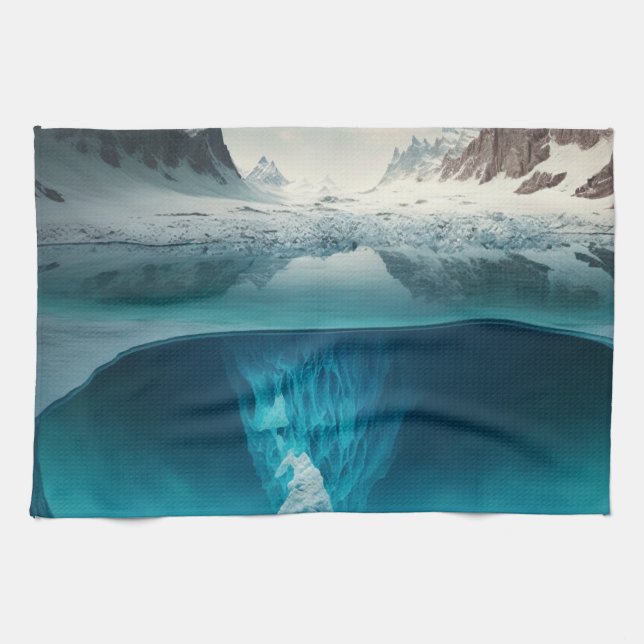 Icy Mountain View Geschirrtuch (Horizontal)