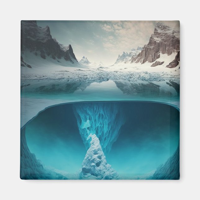 Icy Mountain View Magnet (Vorne)