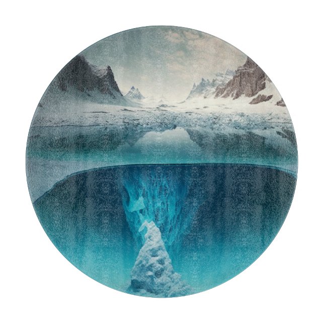Icy Mountain View Schneidebrett (Vorderseite)