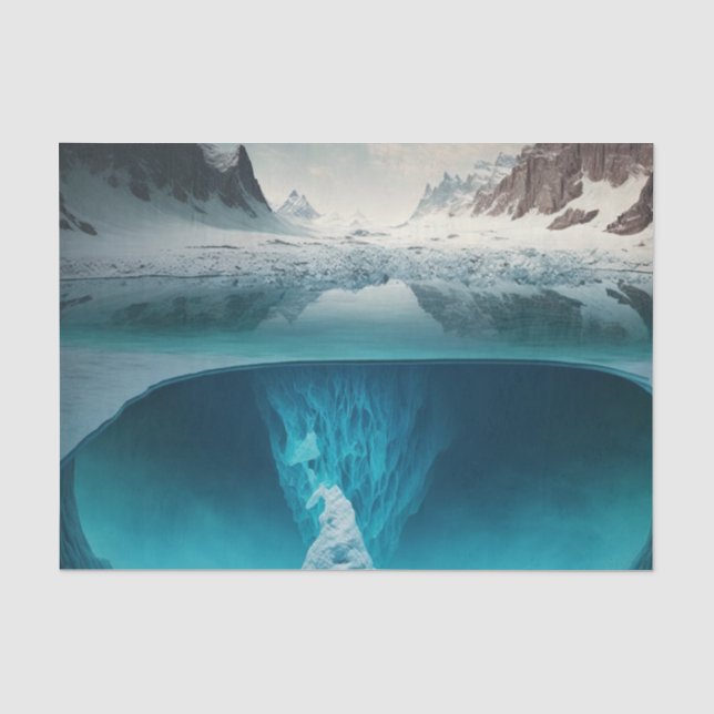 Icy Mountain View Seidenpapier (Vorderseite)