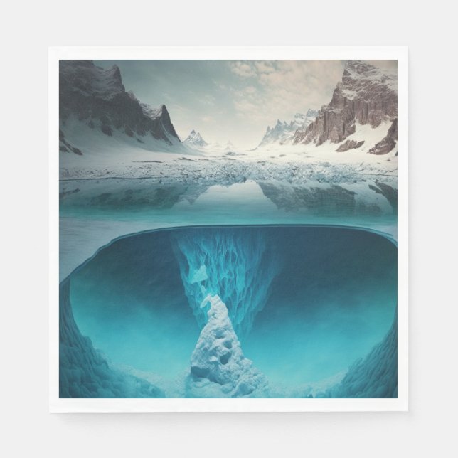 Icy Mountain View Serviette (Vorderseite)