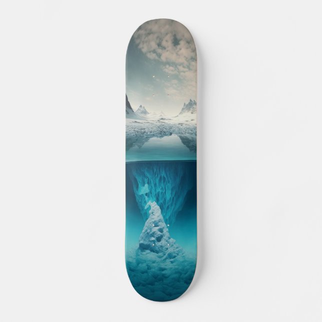 Icy Mountain View Skateboard (Vorderseite)