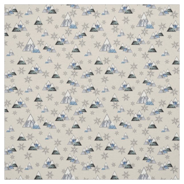 Icy Mountains  Stoff (Muster)